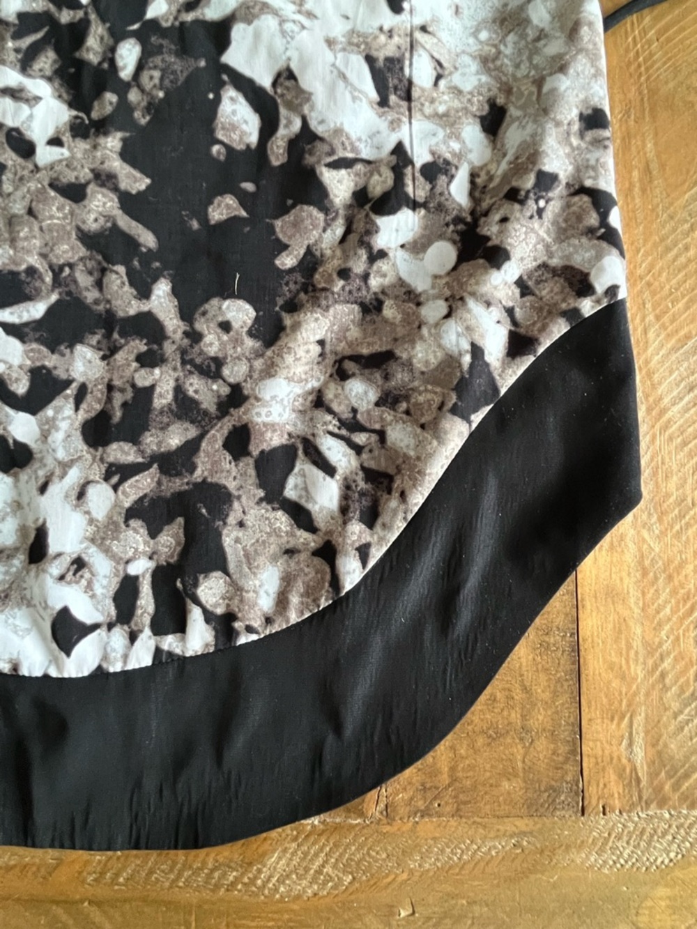 Mossimo Mod/Retro Black, Taupe and White Abstract Print Mini Dress US M - Picture 14 of 15